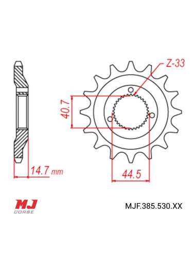 Front sprocket Harley Davidson Sportster 883 91-92