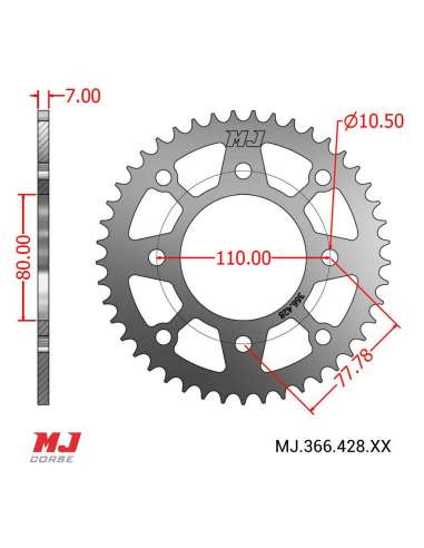 Corona MJ para Honda CB 190 F Brazil