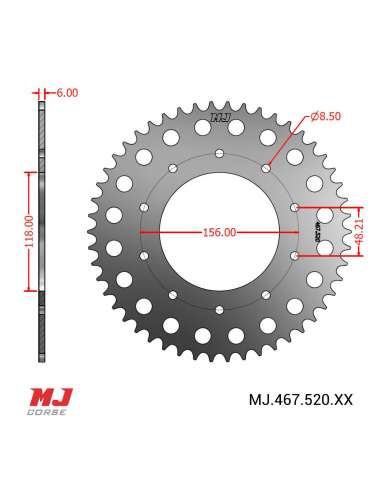 MJ-Hintere Kettenräder Für Montesa Cappra 360 GP