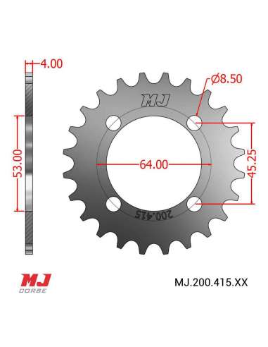 Corona MJ para Derbi GT 4V