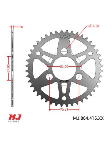 Corona MJ per KTM MOTO 3 MODEL 2