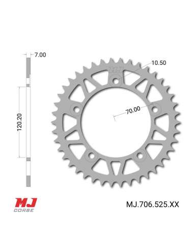 Corona MJ para Triumph Thruxton 900 04-15