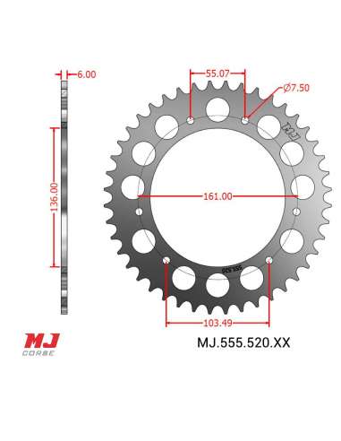 MJ-Hintere Kettenräder Für APRILIA TXR 312 M 88-90