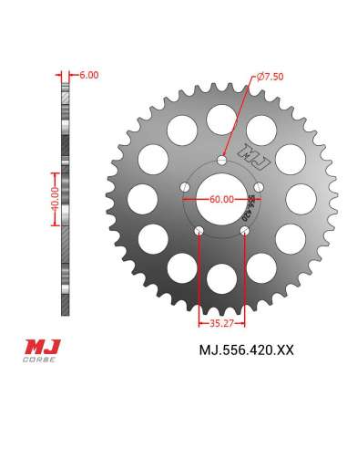 MJ-Hintere Kettenräder Für RIEJU MX 50 Model 2