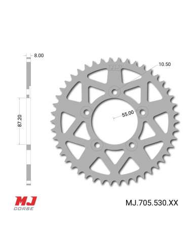 Couronne MJ compatible avec Suzuki Bandit 600 (GSF 600) 95-04