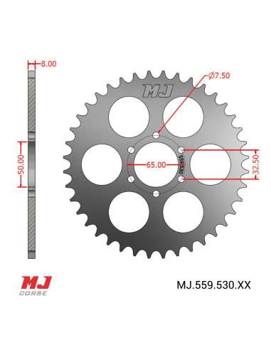 Corona MJ para MOTOCONFORT L2 500