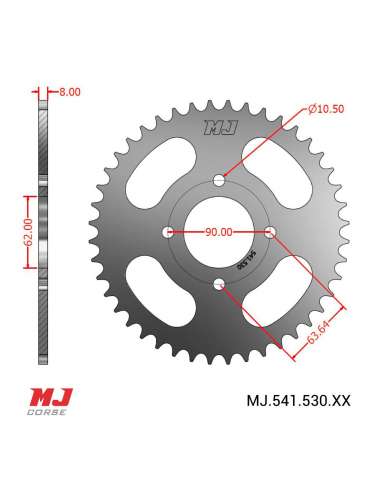 MJ rear sprocket for LEONART PILDER