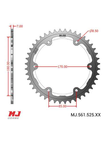 MJ-Hintere Kettenräder Für TRIUMPH Speed Triple RR 1200 21-24
