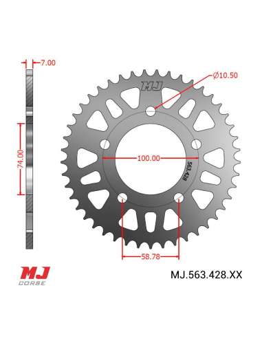 MJ-Hintere Kettenräder Für DAELIM Daystar 125 (VL 125) 17-21