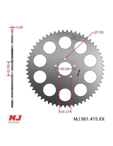 Corona MJ per FANTIC TRIAL 50 FM330