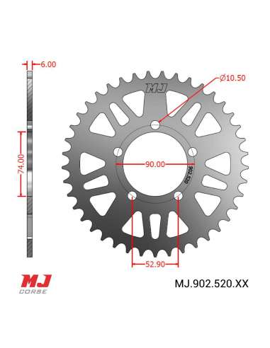 MJ-Hintere Kettenräder Für Marchesini Model 7