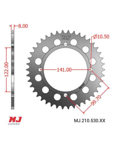 Corona MJ per Laverda 350