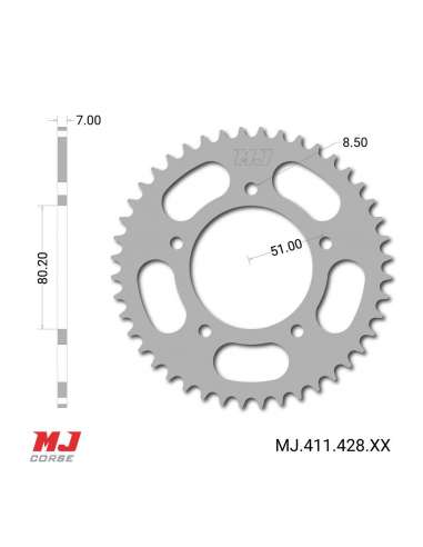 Couronne MJ compatible avec Bultaco Streaker 125