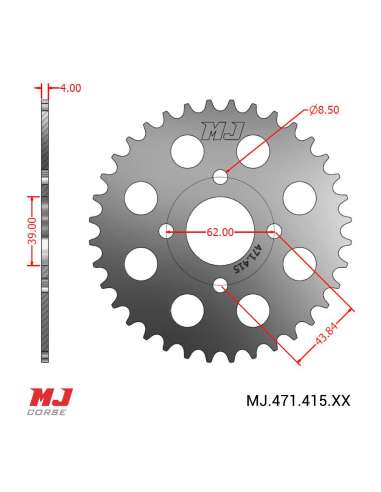 Couronne MJ compatible avec MACAL TROFEU 50