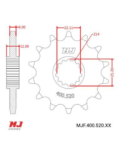 Front sprocket FANTIC CABALLERO 500