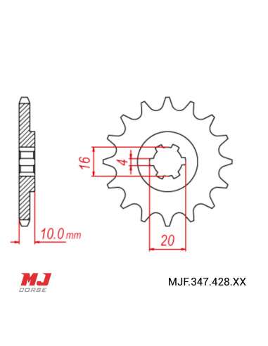 Front sprocket for HYOSUNG GF 125 98-03