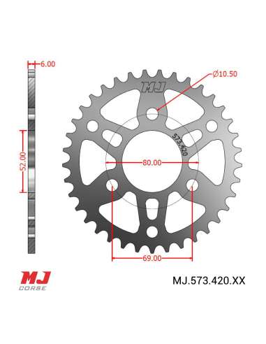 MJ-Hintere Kettenräder Für Rs Factory Supermotard