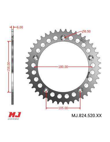 Corona MJ para Voge 500 AC 22-24