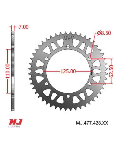 MJ-Hintere Kettenräder Für FAMEL FX 50