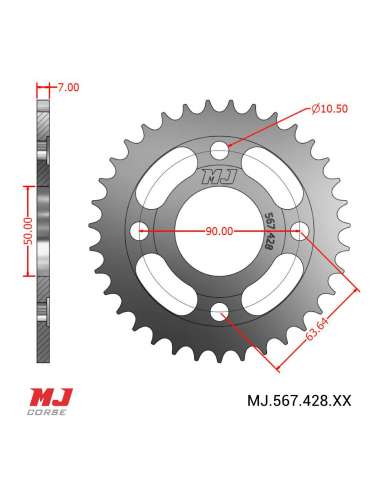 MJ-Hintere Kettenräder Für HORWIN EK1