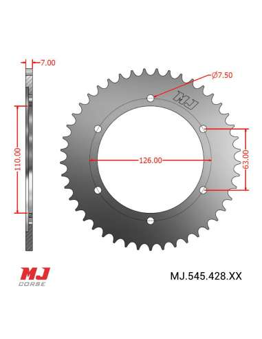 Corona MJ para MOTOBI 125 SS