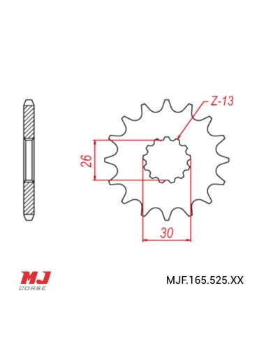 Pignon compatible avec Triumph America 800 2003-2006