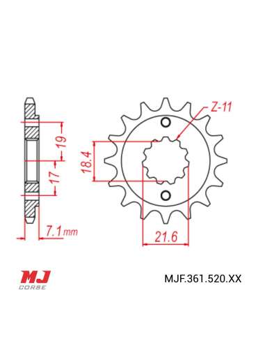 Front sprocket HONDA CRF 250 13-22