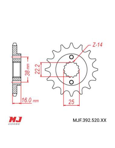 Front sprocket for Ducati 600 MONSTER 94-01