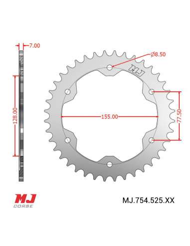 Corona MJ para KTM 1290 Super Duke 2014-2022