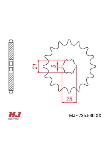 Front sprocket Yamaha RD 250 77-85