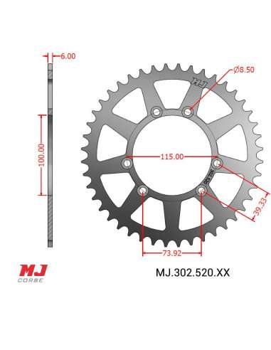 Corona MJ para Gas Gas PAMPERA 125 01-06