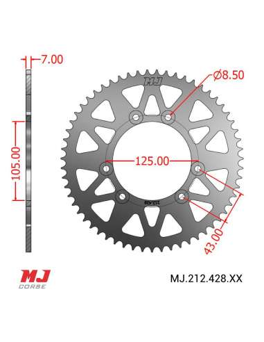 MJ-Hintere Kettenräder Für Mondial SMX 125