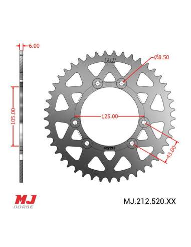 Corona MJ para Mondial HPS 300 18-22