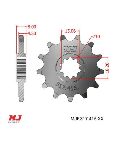 Piñón para APRILIA Red Rose 50 5V 92-99