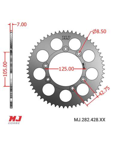 Corona MJ para FANTIC CABALLERO ENDURO 80