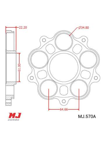 Adaptador corona para MV AGUSTA BRUTALE 750