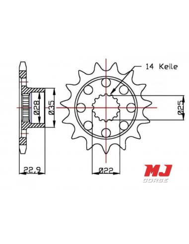 Front sprocket for MV Agusta  Brutale 675 12-17