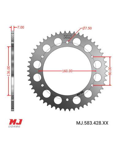 MJ-Hintere Kettenräder Für GRIMECA MODEL 2