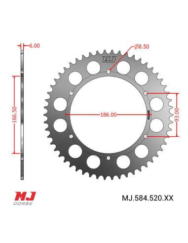 Rear sprocket for CAN-AM MX 6