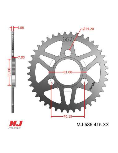 MJ-Hintere Kettenräder Für KTM RC4 R MODEL 2