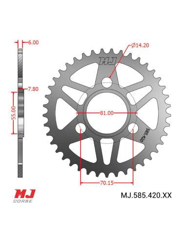 Corona MJ para KTM MOTO 3 MODEL 4