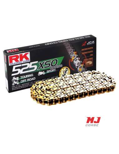 RK chain X-Ring XSO reinforced 120 links 525H in gold