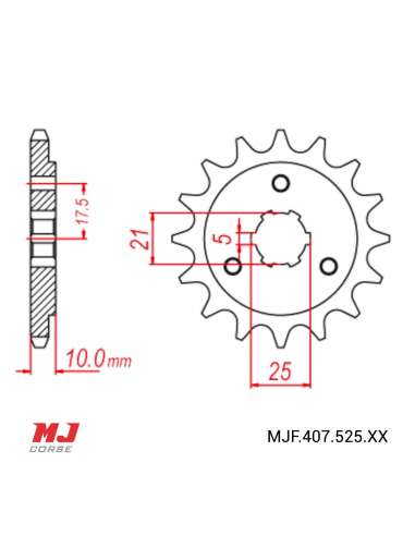 Front sprocket for Sachs Roadster 650 00-06