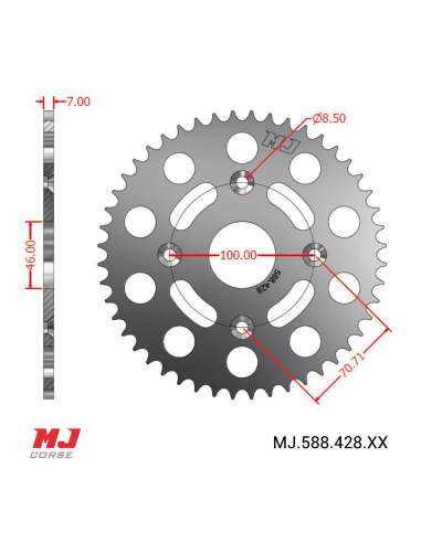 Corona MJ per Gilera ARCORE 150 Model 2