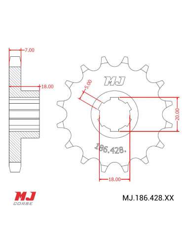 Front sprocket Ducati 250 24 hours