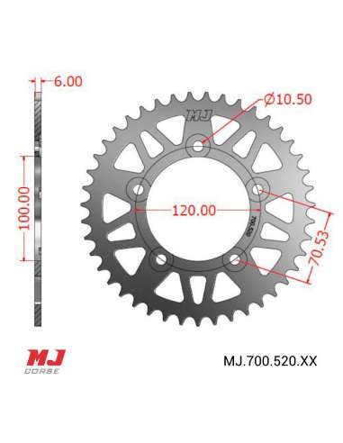 Couronne MJ compatible avec Aprilia RS 660 2020-2024