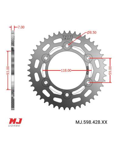 Corona MJ para SACHS MADAS 125