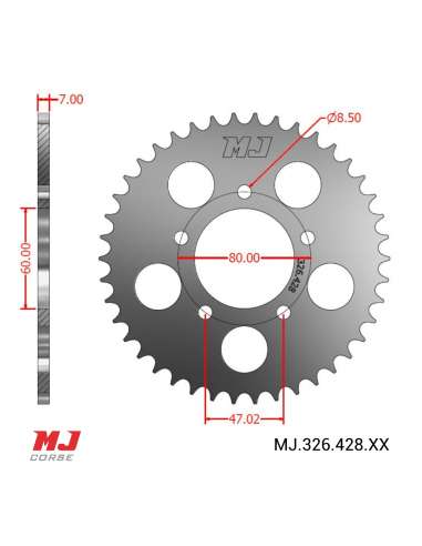 Corona MJ para DERBI SPORT COPPA 75