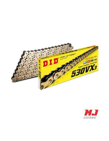 DID VX3 X-Ring G&B chain 118 links 520H in gold