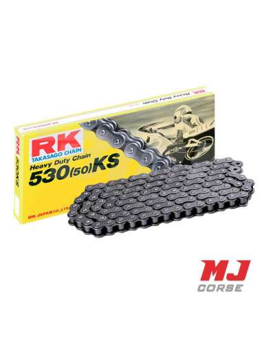 RK reinforced chain 136 links and 530H in black